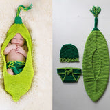 [0M-3M] Newborn Baby Pea Knitted Sleeping Bag Photoshoot Props