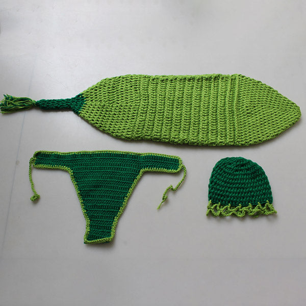 [0M-3M] Newborn Baby Pea Knitted Sleeping Bag Photoshoot Props