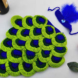 [0M-3M] 2pcs Newborn Baby Peacock Photoshoot Knit Suit