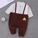 [3M-18M] Newborn Baby Short-Sleeved Overalls Cute Romper