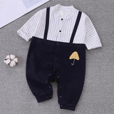 [3M-18M] Newborn Baby Short-Sleeved Overalls Cute Romper