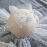 [0M-3M] Newborn Elegant White Lace Pearl Photoshoot Set