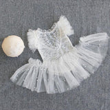 [0M-3M] Newborn Elegant White Lace Pearl Photoshoot Set