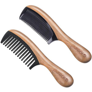 No-static Horn Wooden Hair Comb Set