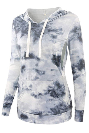 Nursing Long Sleeve Top Comfortable Pocket Hoodie