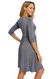 Nursing Short Dress With Long Sleeve Casual Breastfeeding Dress