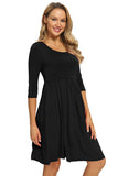 Nursing Short Dress With Long Sleeve Casual Breastfeeding Dress