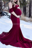 Off-the-shoulder Mermaid Maternity Baby Shower Dress