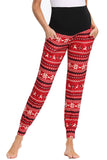 Over Belly Merry Christmas Pregnancy Pajamas Lounge Joggers