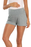 Over Bump Pregnancy Activewear Workout Maternity Shorts Gray / S Bottoms