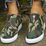 Patent Leather Zipper Decor Flats - Glamix Maternity
