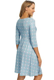 Polka Dot Nursing Dress With Sleeves Casual Breastfeeding Dress