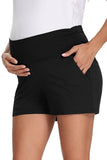 Pregnancy Activewear Workout Maternity Shorts With Pockets Black / S Bottoms