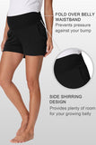 Pregnancy Activewear Workout Maternity Shorts With Pockets Bottoms