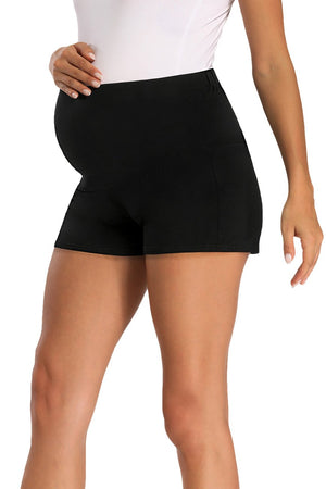 Pregnancy Activewear Over Bump Stretchy Maternity Shorts Black / S Bottoms