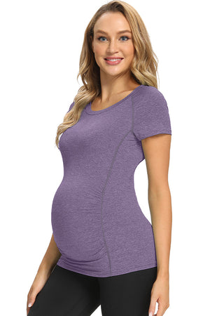 Prenatal Yoga Short Sleeves  Pregnancy Tops Maternity Tee