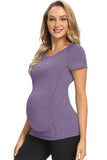 Prenatal Yoga Short Sleeves  Pregnancy Tops Maternity Tee