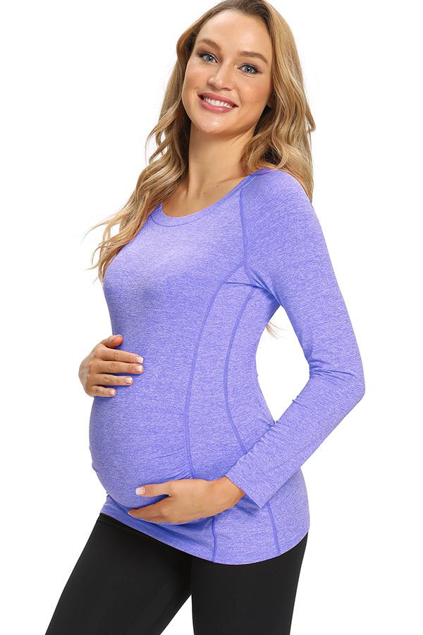 Prenatal Yoga Top Athletic Maternity Shirt