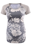 Printed Short-Sleeved Maternity Top Comfortable Pajamas