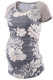 Printed Short-Sleeved Maternity Top Comfortable Pajamas