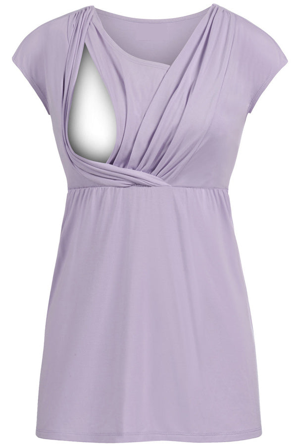 Fashion Nursing Top Short-Sleeves Comfortable Pajamas - Glamix Maternity