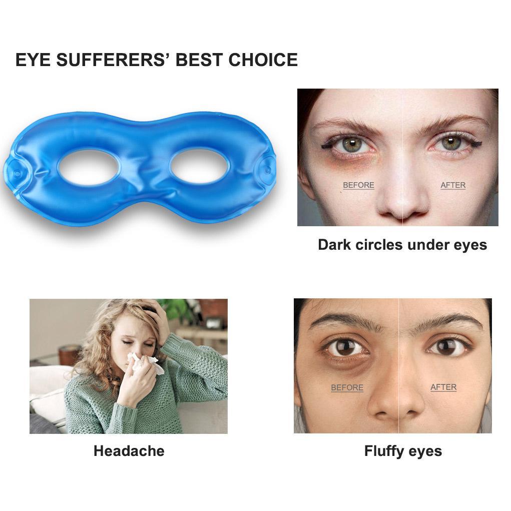 Pure Silk Sleep Mask +Reusable Cold/Hot Therapy SPA Gel Eye Mask Set