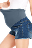 Ripped Maternity Denim Shorts Pregnancy Short Pants