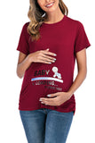 Scoop Printed Maternity T-shirt