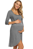 Soft Labor Delivery Nursing Nightgown Maternity Dress