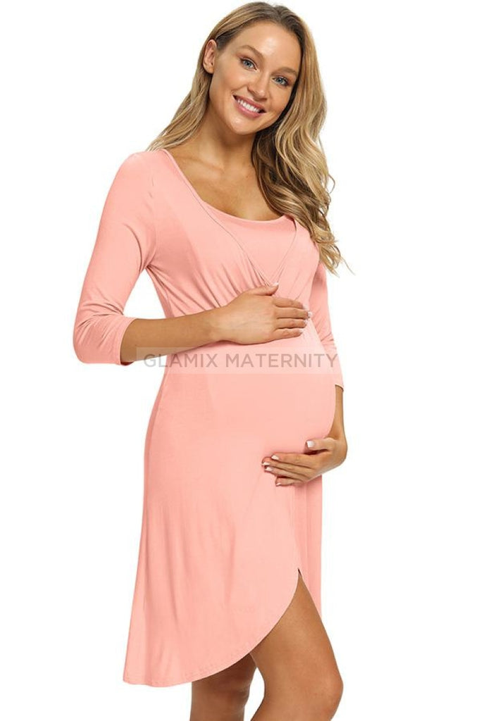 Soft Labor Delivery Nursing Nightgown Maternity Dress – Glamix Maternity
