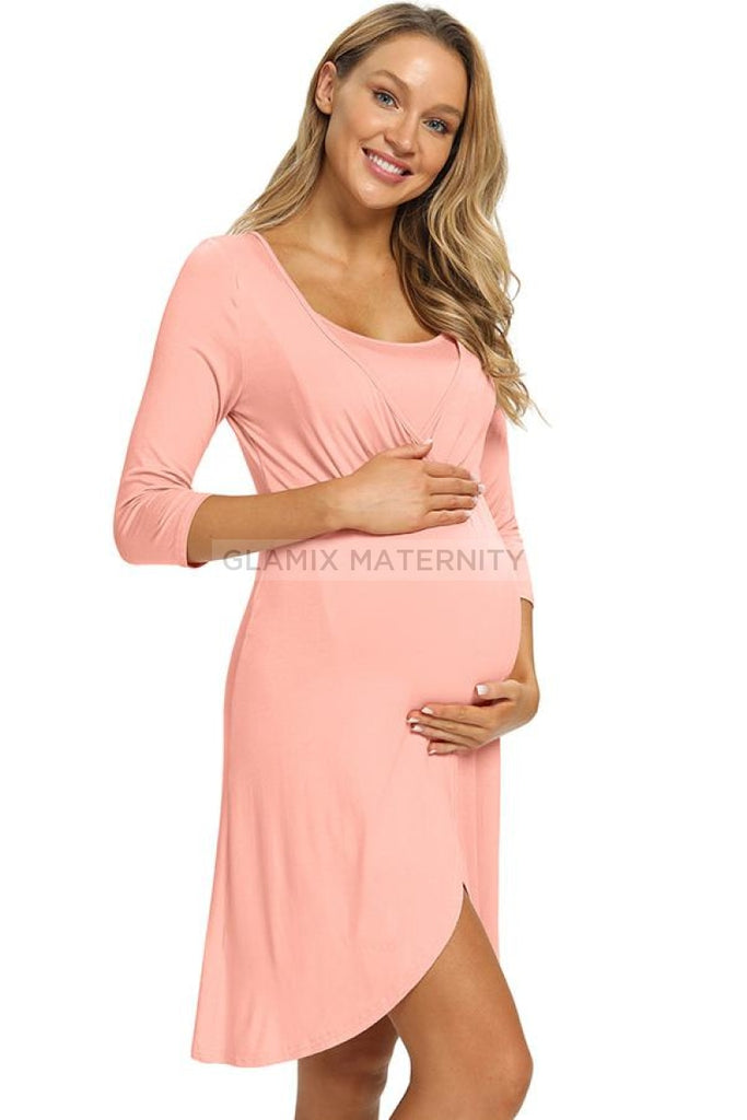 Soft Labor Delivery Nursing Nightgown Maternity Dress – Glamix