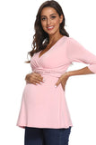 Soft Maternity Top Pregnancy Breastfeeding Nursing Shirt