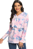 Soft Tie Dye Nursing Hoodie Maternity Breastfeeding Sweetshirt