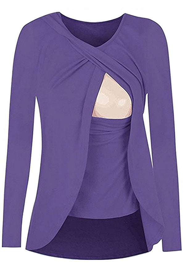 Soft Women Nursing Top Breastfeeding Cardigan - Main Image