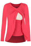 Soft Women Nursing Top Breastfeeding Cardigan