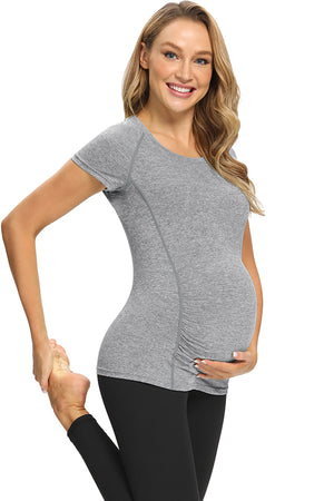 Soft Yoga Maternity Shirt Workout Pregnancy Top
