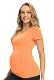 Soft Yoga Maternity Shirt Workout Pregnancy Top - Glamix Maternity
