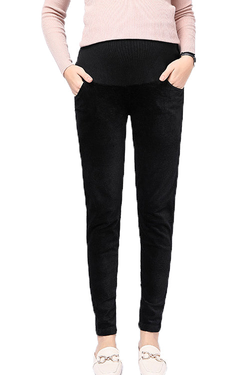 Solid Fashion Corduroy Maternity Pants Glamix Maternity Solid Fashion Corduroy Maternity Pants Glamix Maternity