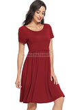 Solid Short Sleeves Maternity & Nursing Dress