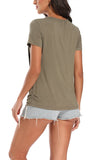 Solid Comfort Scoop Nursing T-Shirt Tops