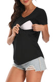 Solid Comfort Scoop Nursing T-Shirt Black / S Tops