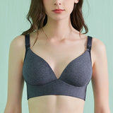 Solid Cotton Maternity and Nursing Bra