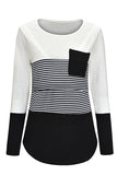 Striped Two-tone Double Layered Nursing Top