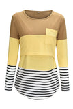 Striped Two-tone Double Layered Nursing Top