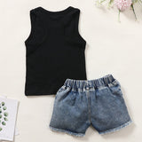 [6M-4Y] Summer Sleeveless Cute Baby Vest & Shorts Suit