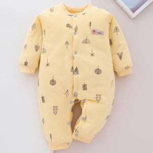 [0M-18M] Thickened Newborn Baby Romper With Tree Pattern