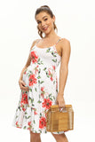 Thin Straps Maternity Dress Comfortable Cake Ruffled Skirt