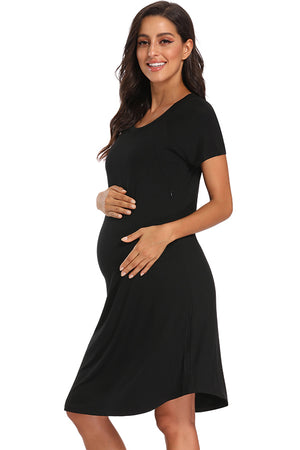 Two-tone Maternity & Nursing Sleep Nightgown