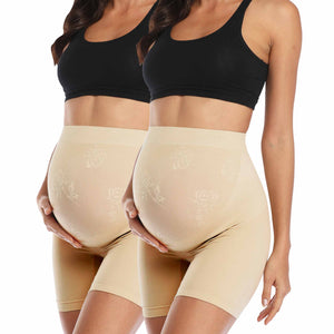 Nude Seamless High Waisted Maternity Panties 2 Packs
