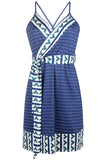 V-Neck Spaghetti Strap Maternity Printed Dress